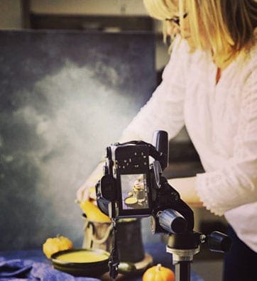 flat lay photography workshop in progress