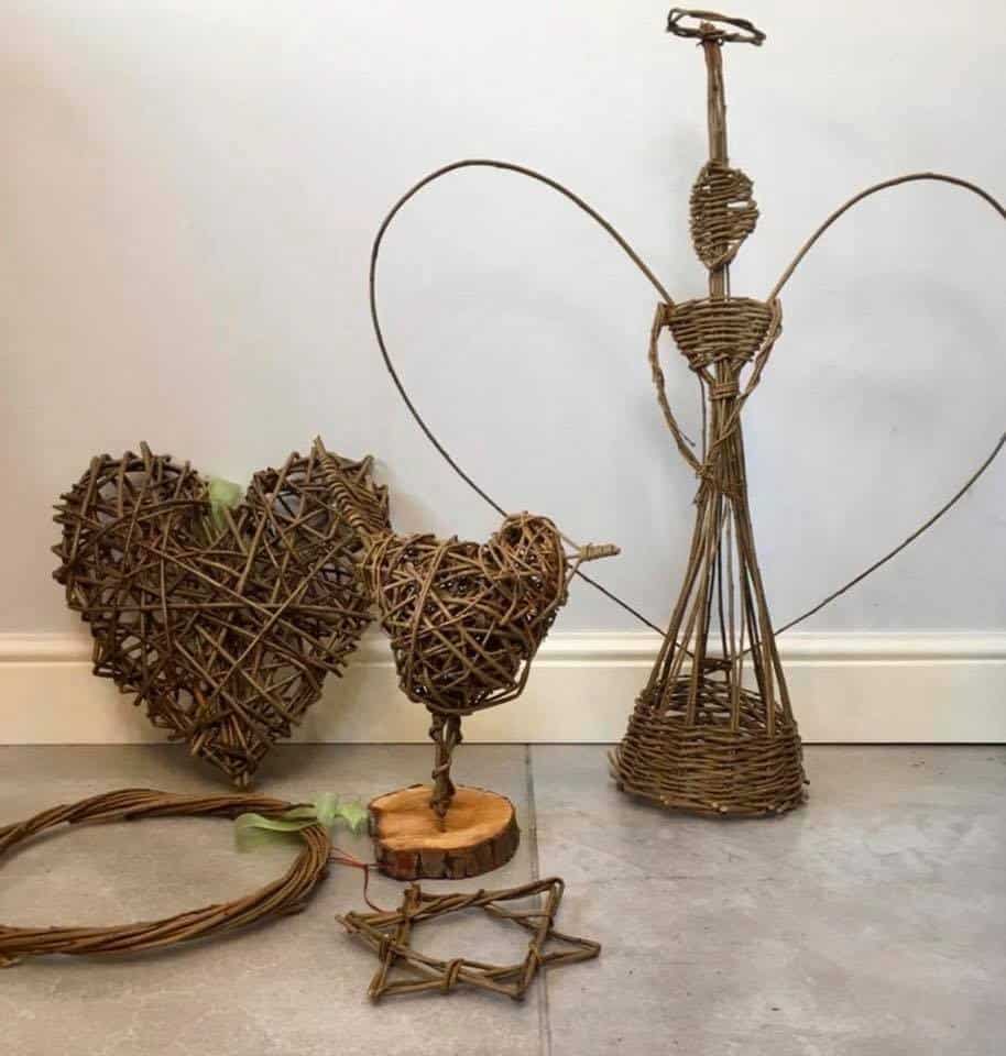 willow heart sculpture