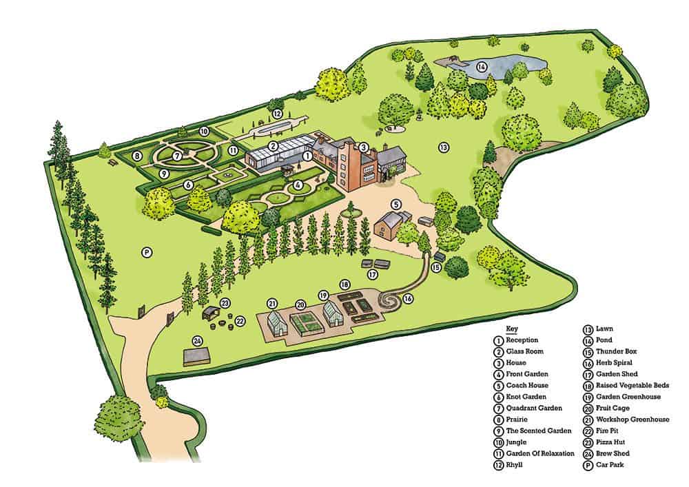 toolerstone house and garden map