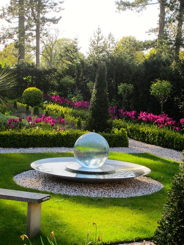 fountain in a garden