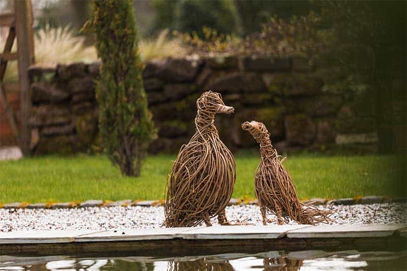 willow duck sculpture
