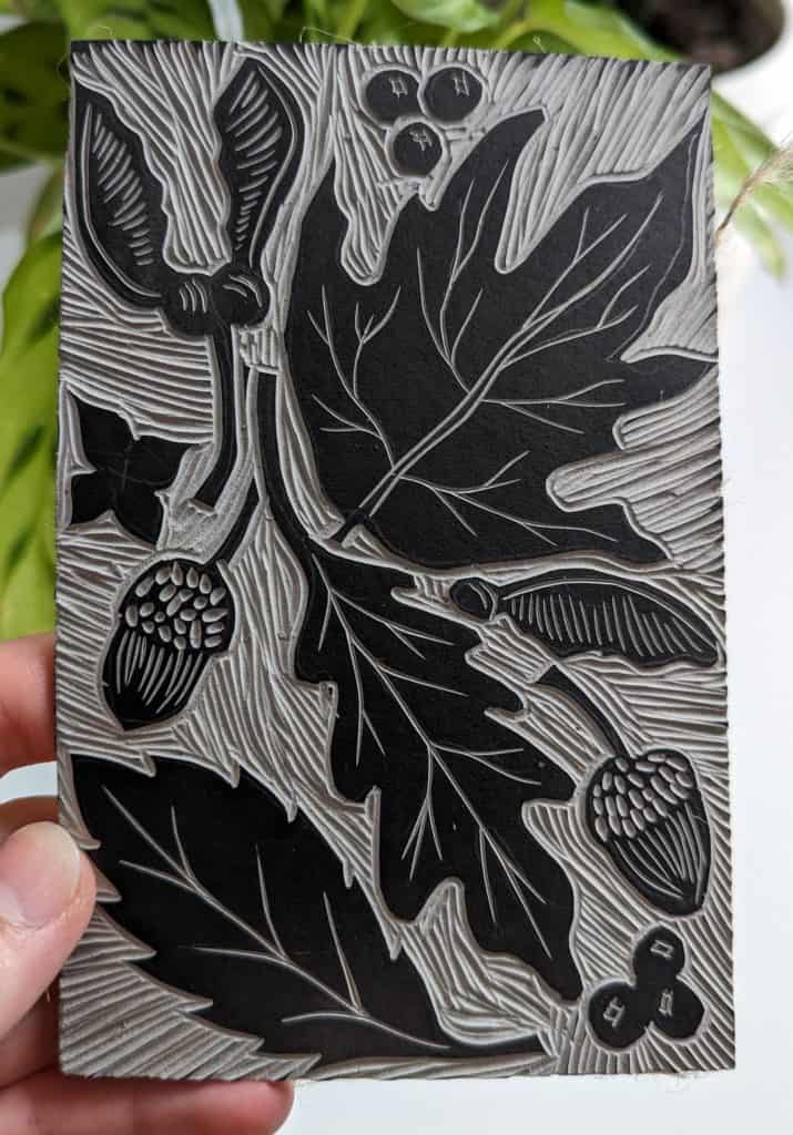 autumnal lino print 2023