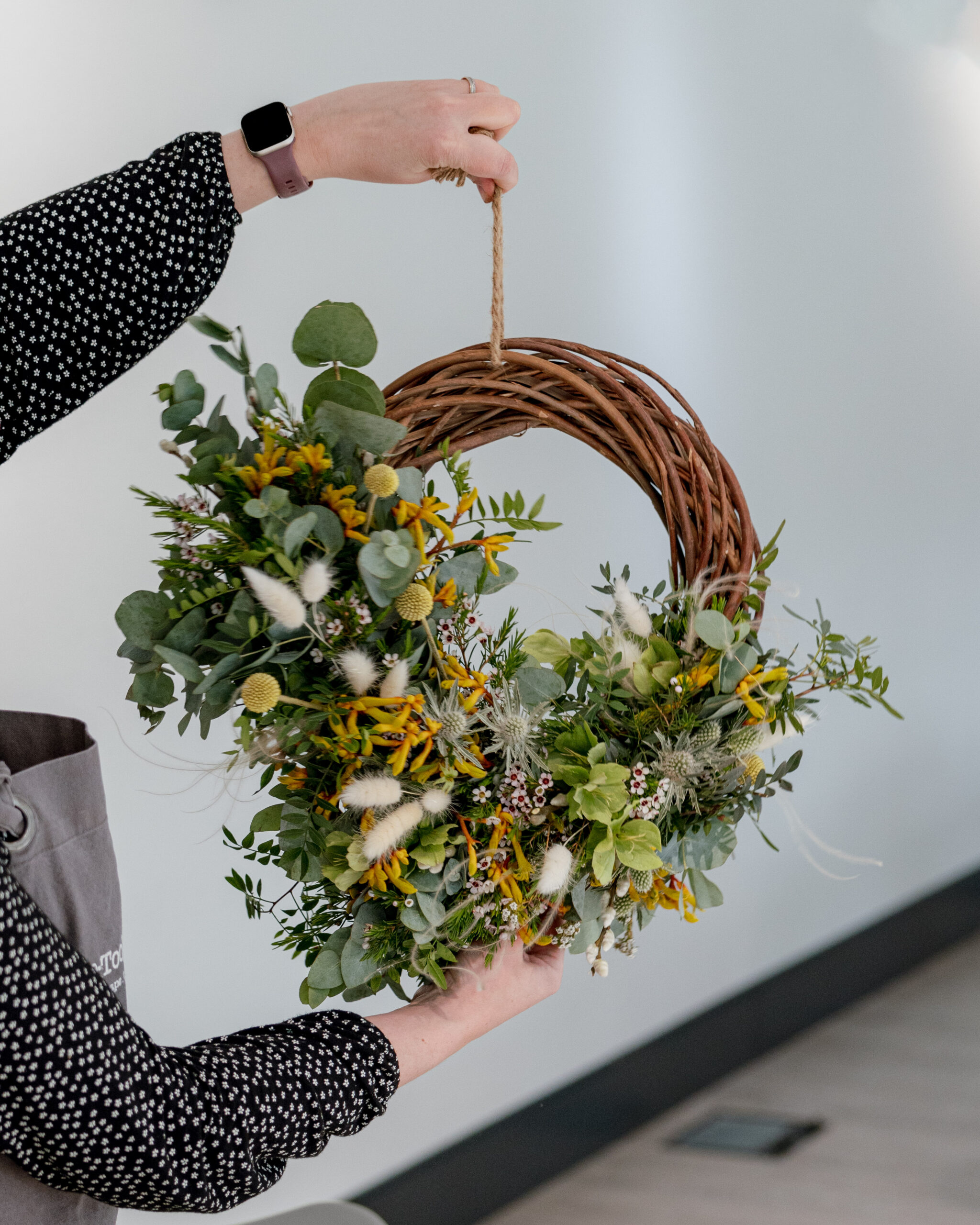 Spring-themed wreath